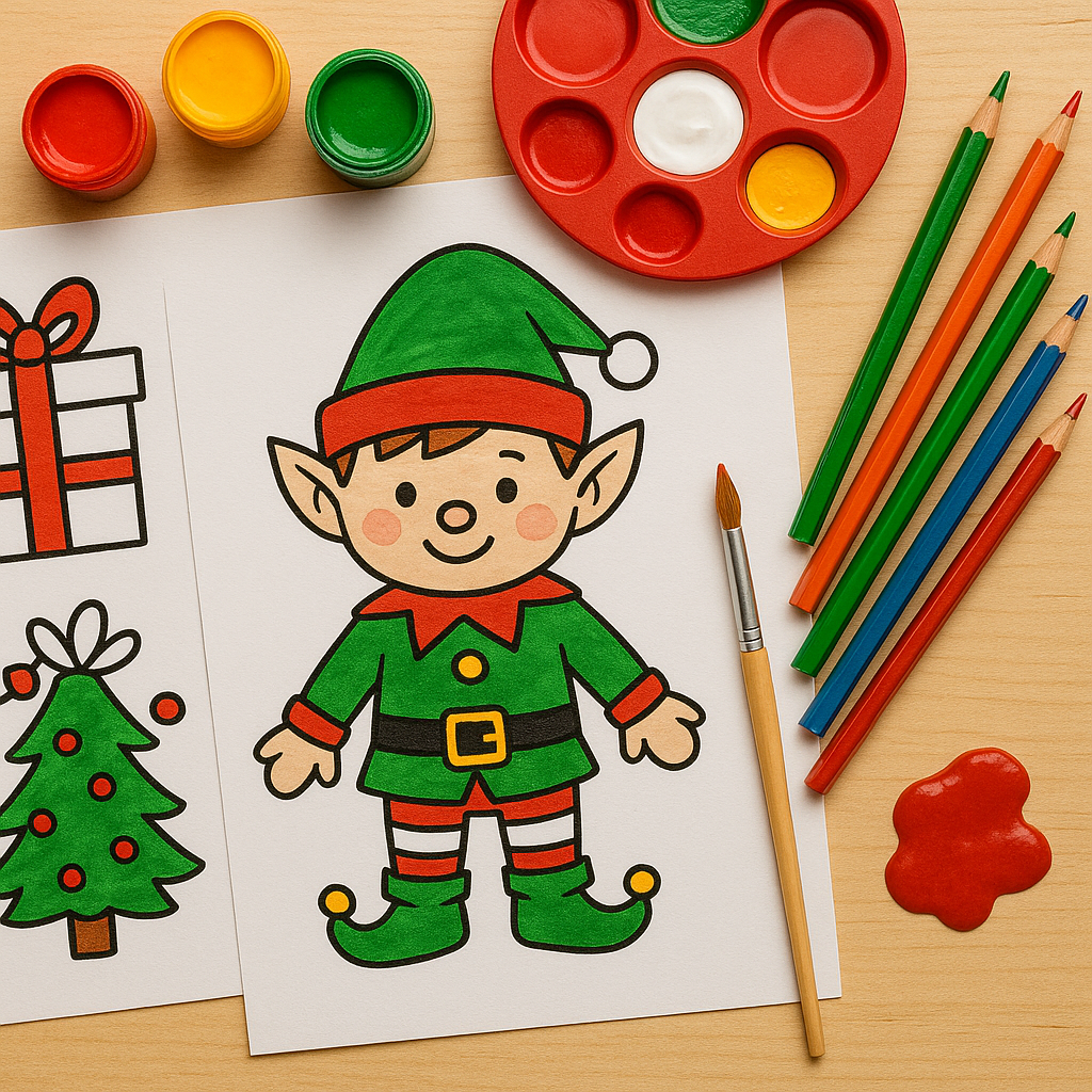 04/12 - Christmas Art & Elf Messy Play